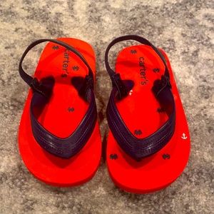 Carters flip flops size 3/4